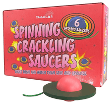 Load image into Gallery viewer, Spinning Crackling Saucers - 6 Pack - Trafalgar
