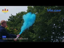 Load and play video in Gallery viewer, Blue Gender Reveal Cannon Confetti &amp; Smoke - Vulcan
