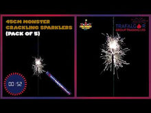 Load and play video in Gallery viewer, Monster Crackling Sparklers 45cm - Trafalgar - 5 pack
