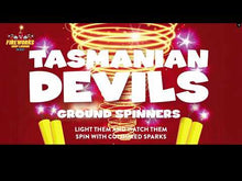 Load and play video in Gallery viewer, Tazmanian Devils Ground Spinners - 6 Pack - Trafalgar
