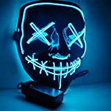Load image into Gallery viewer, 2021 - Scary Halloween Mask, 3 Lighting Modes Light Up LED Mask
