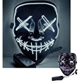 2021 - Scary Halloween Mask, 3 Lighting Modes Light Up LED Mask