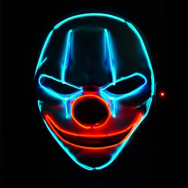 Crazy Clown Mask - LED
